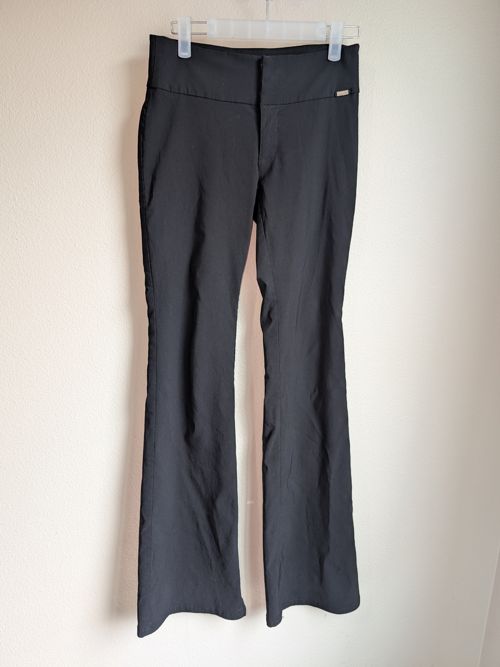 Y2K Guess Authentic Black Flared Wide-Leg Stretch Pant Size 26